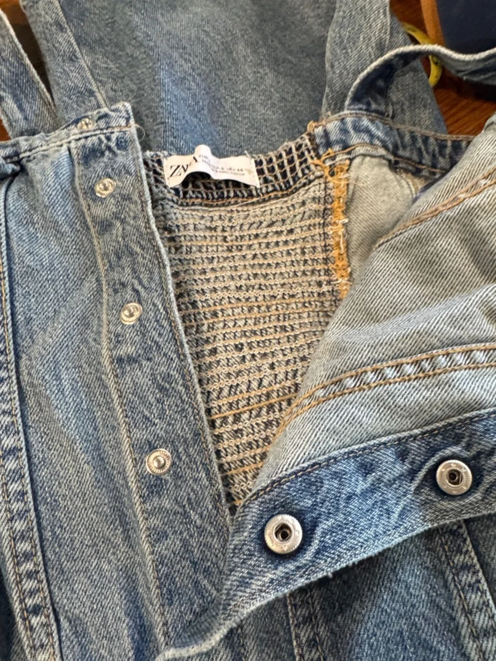 Zara Light Blue Denim Cargo Jumpsuit - Picture 8 of 8